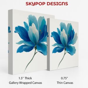 Blue Peony Bloom Art