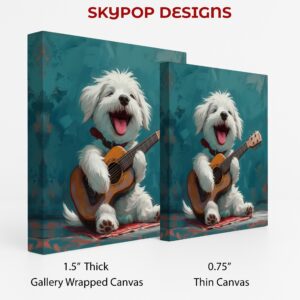 Shih Tzu Dog Guitar Art