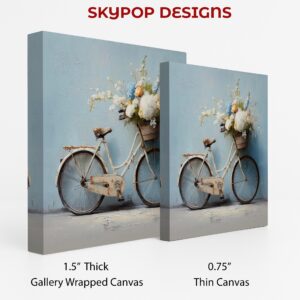 Vintage Bicycle Flower Basket Art