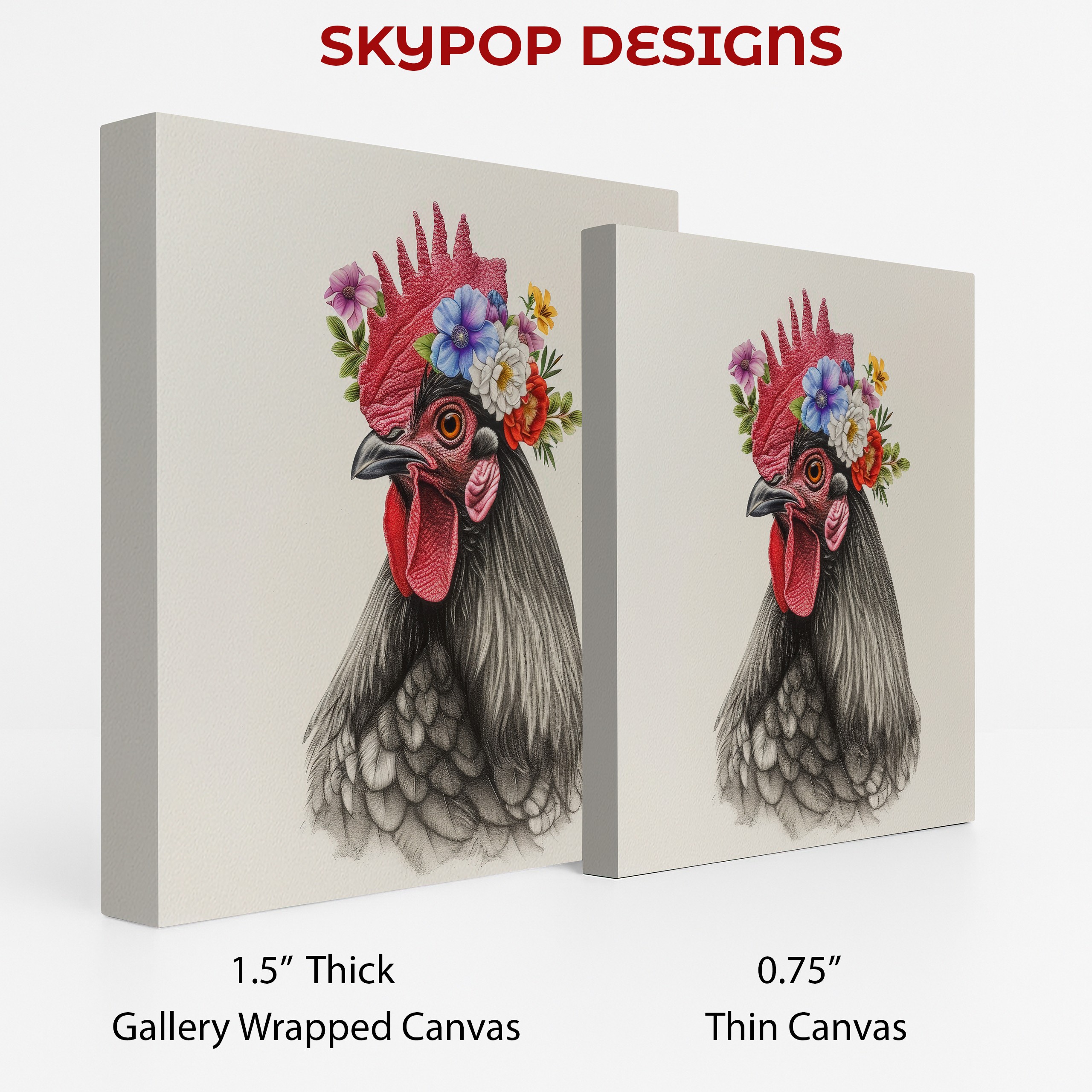 2.jpg Rooster Flower Crown Art