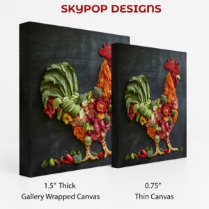 Rooster Vegetable Art