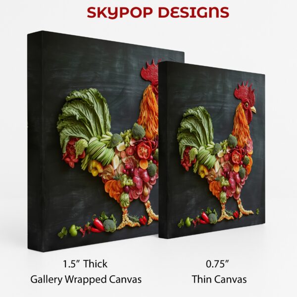 Rooster Vegetable Art