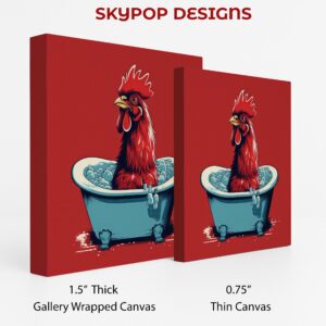 Rooster Bath Time Art