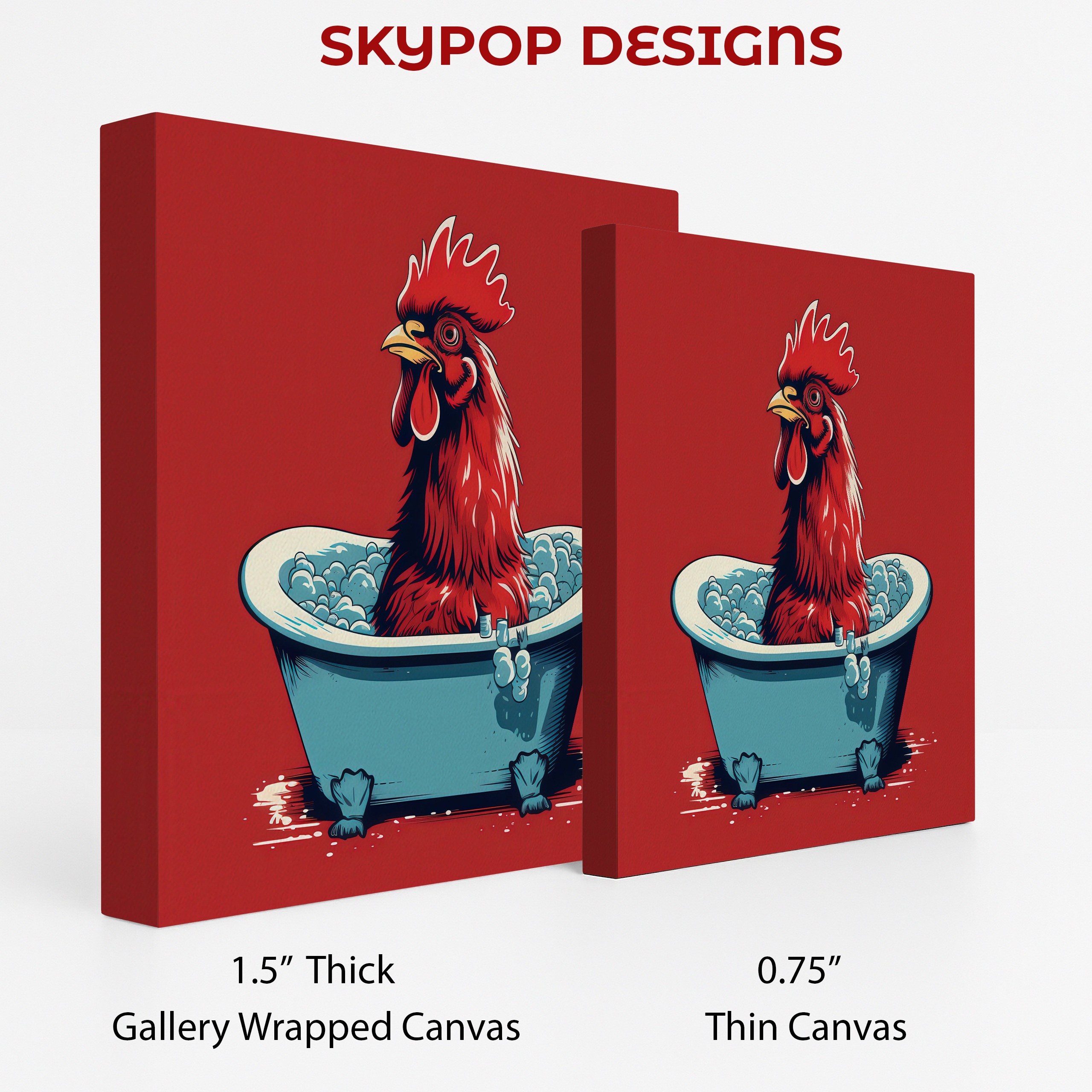 2.jpg Rooster Bath Time Art