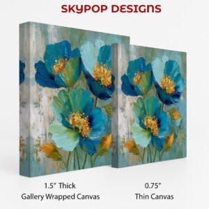 Blue Floral Breeze Art
