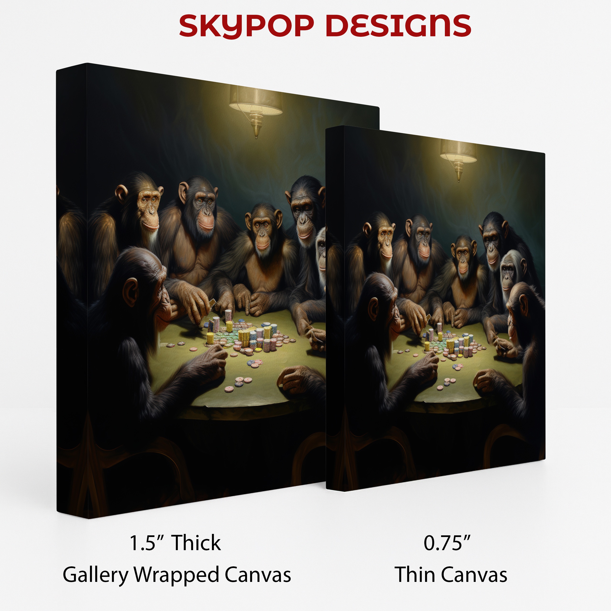 2.jpg Chimpanzee Poker Night Art