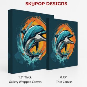 Dolphin Art Poster or Canvas