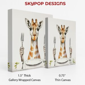 Giraffe Dining Art