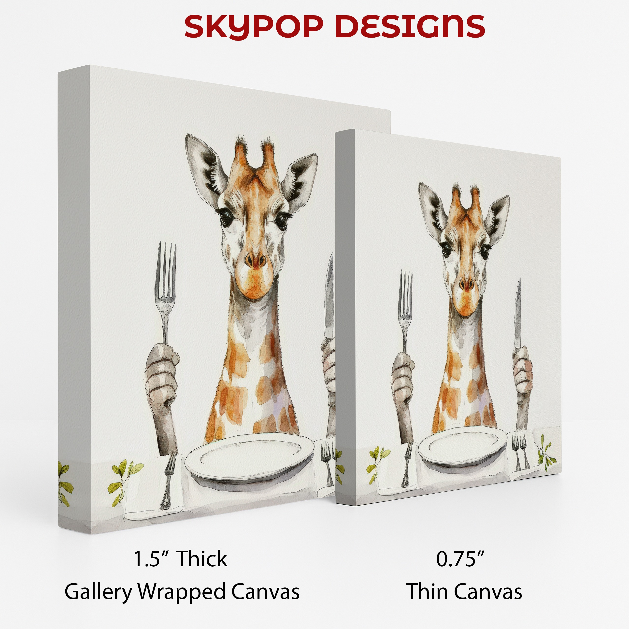 2.jpg Giraffe Dining Art