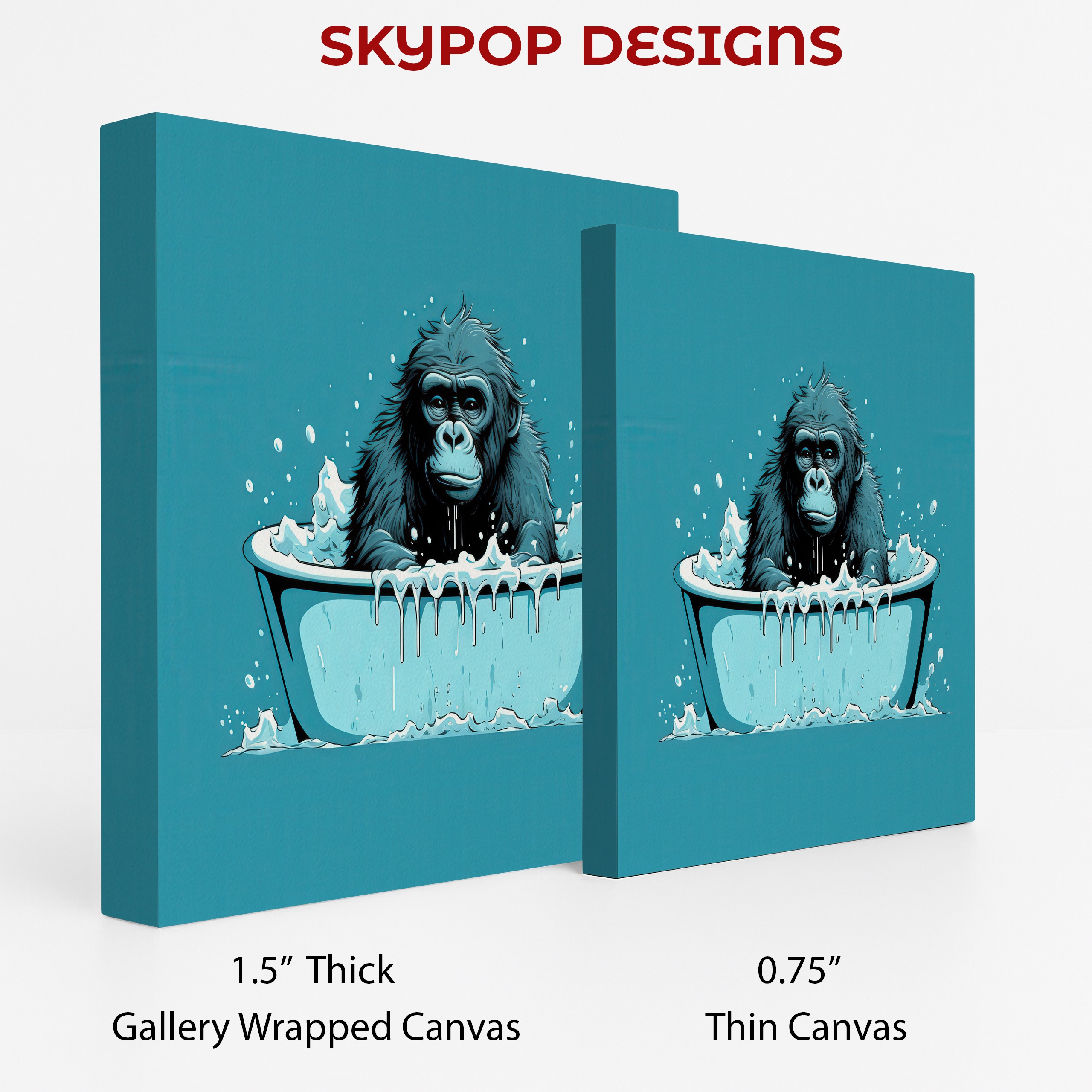 2.jpg Gorilla Bath Time Art
