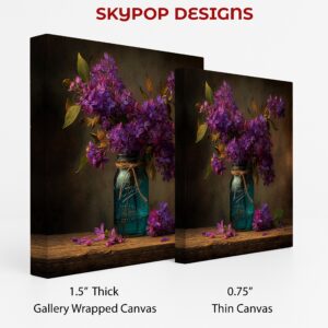 Lilac Blooms Mason Jar Art