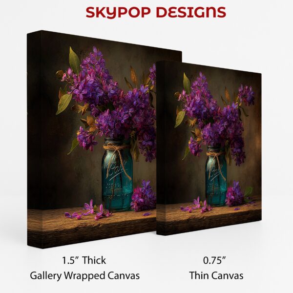 Lilac Blooms Mason Jar Art
