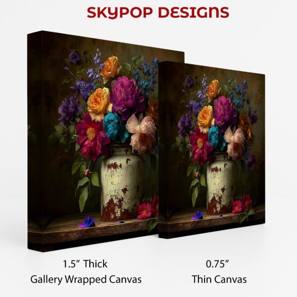 Vintage Floral Vase Art