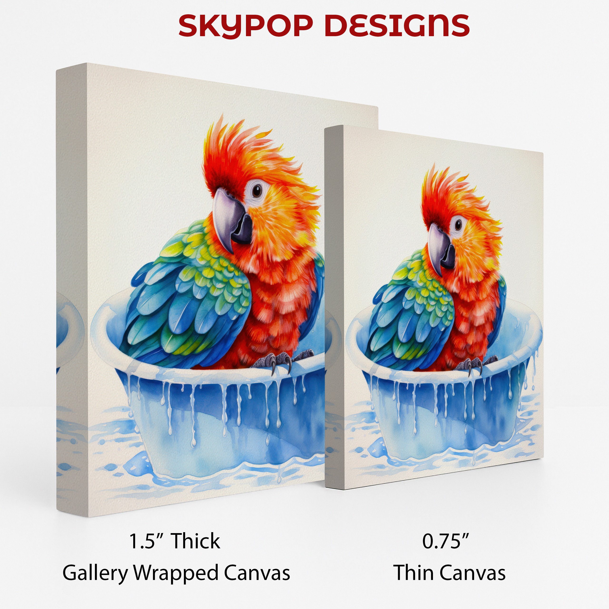2.jpg Parrot Bath Time Art
