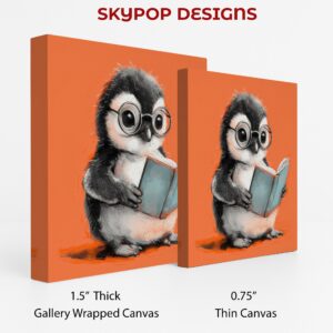 Penguin Reading Book Art