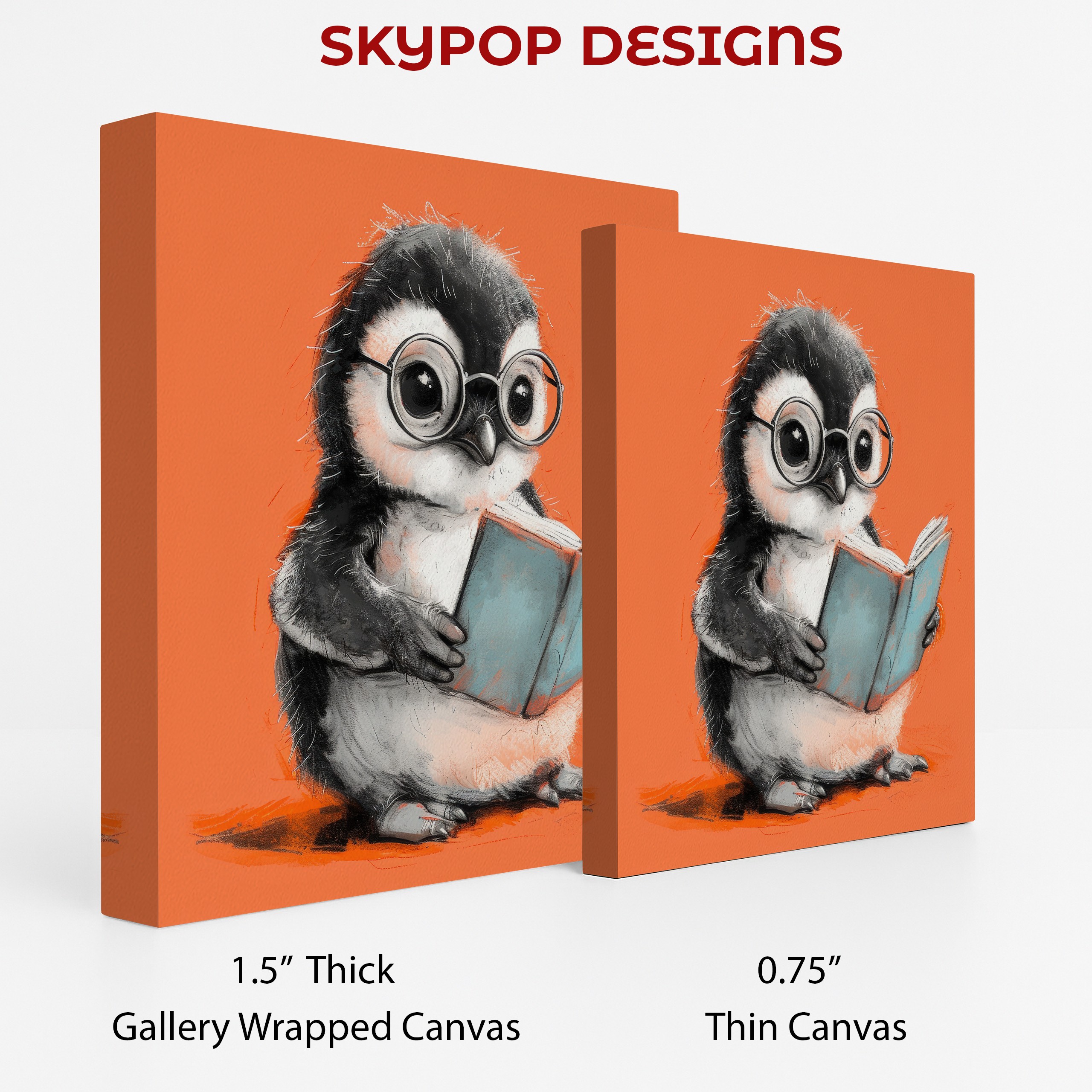 2.jpg Penguin Reading Book Art