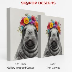 Walrus Floral Crown Art