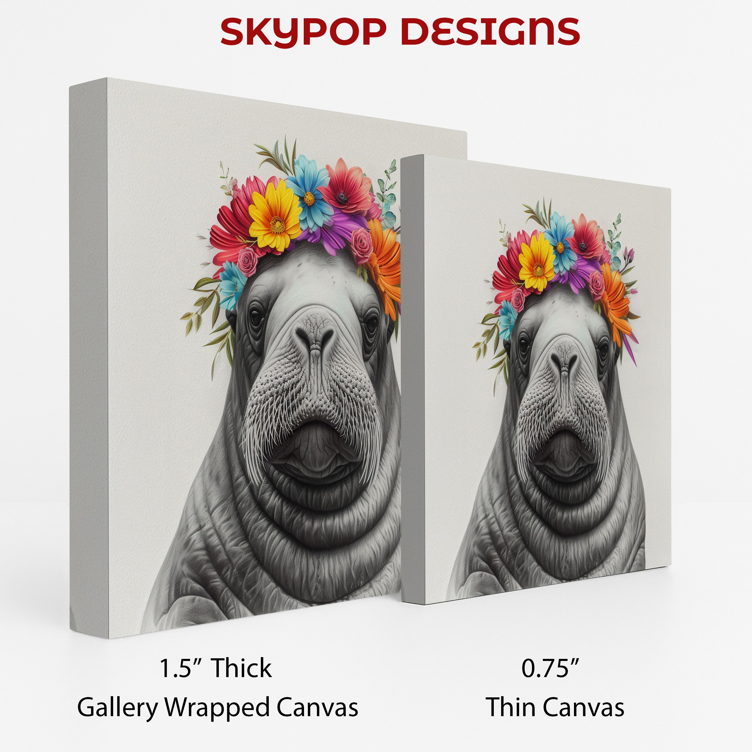 2.jpg Walrus Floral Crown Art