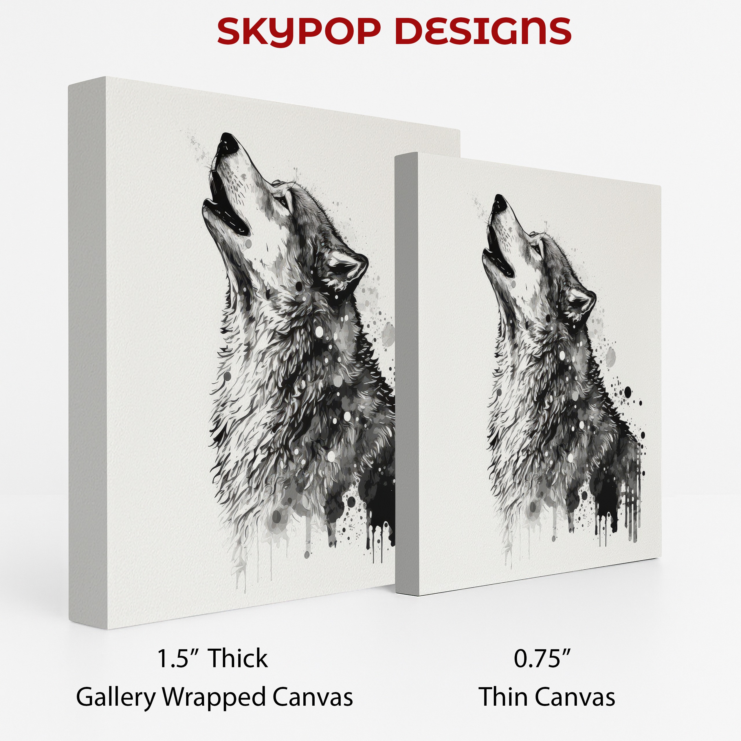 2.jpg Wolf Art Canvas or Poster