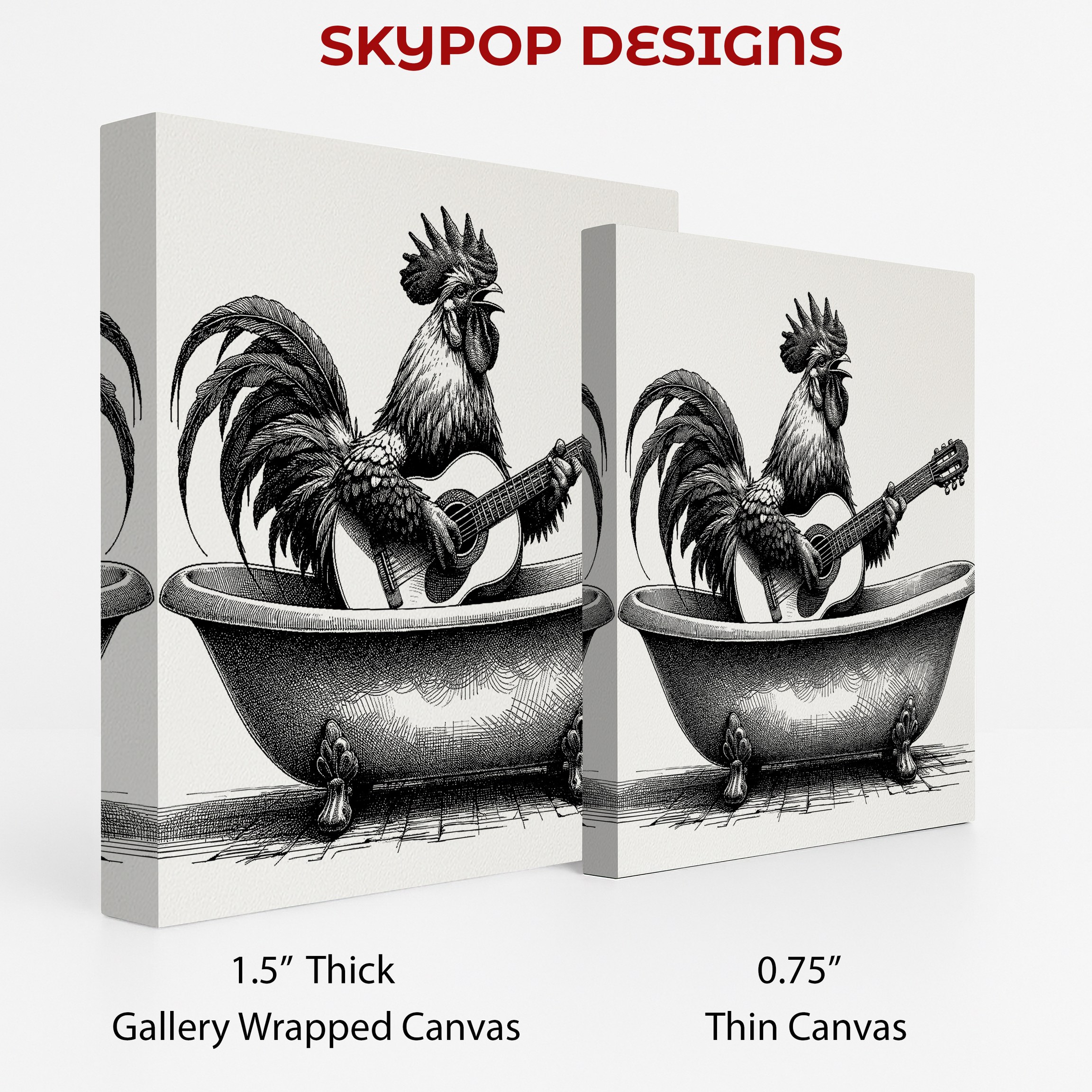 2.jpg Rooster Guitar Art