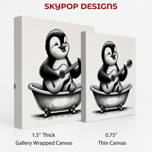 Penguin Guitar Art
