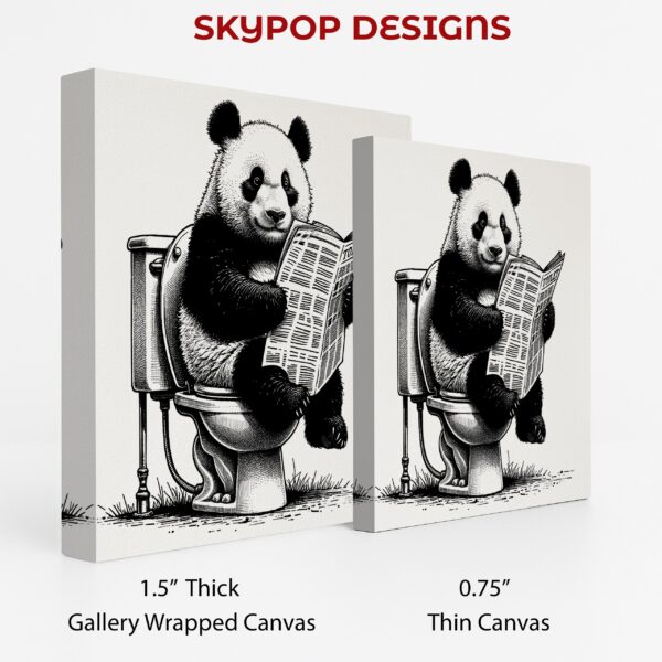 Panda Toilet Reading Art