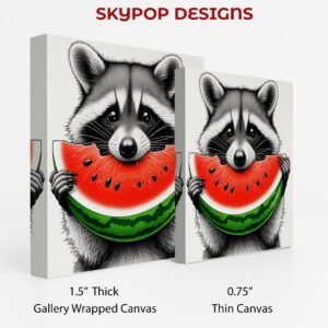 Raccoon Watermelon Art