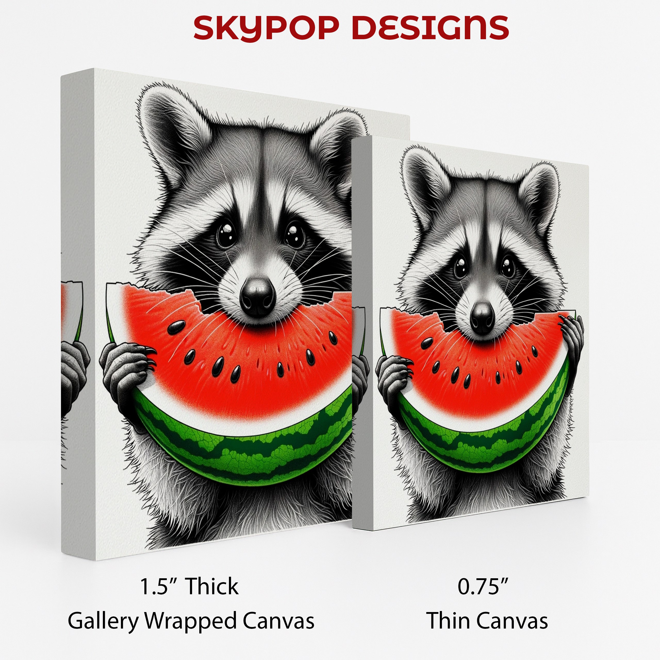 2.jpg Raccoon Watermelon Art