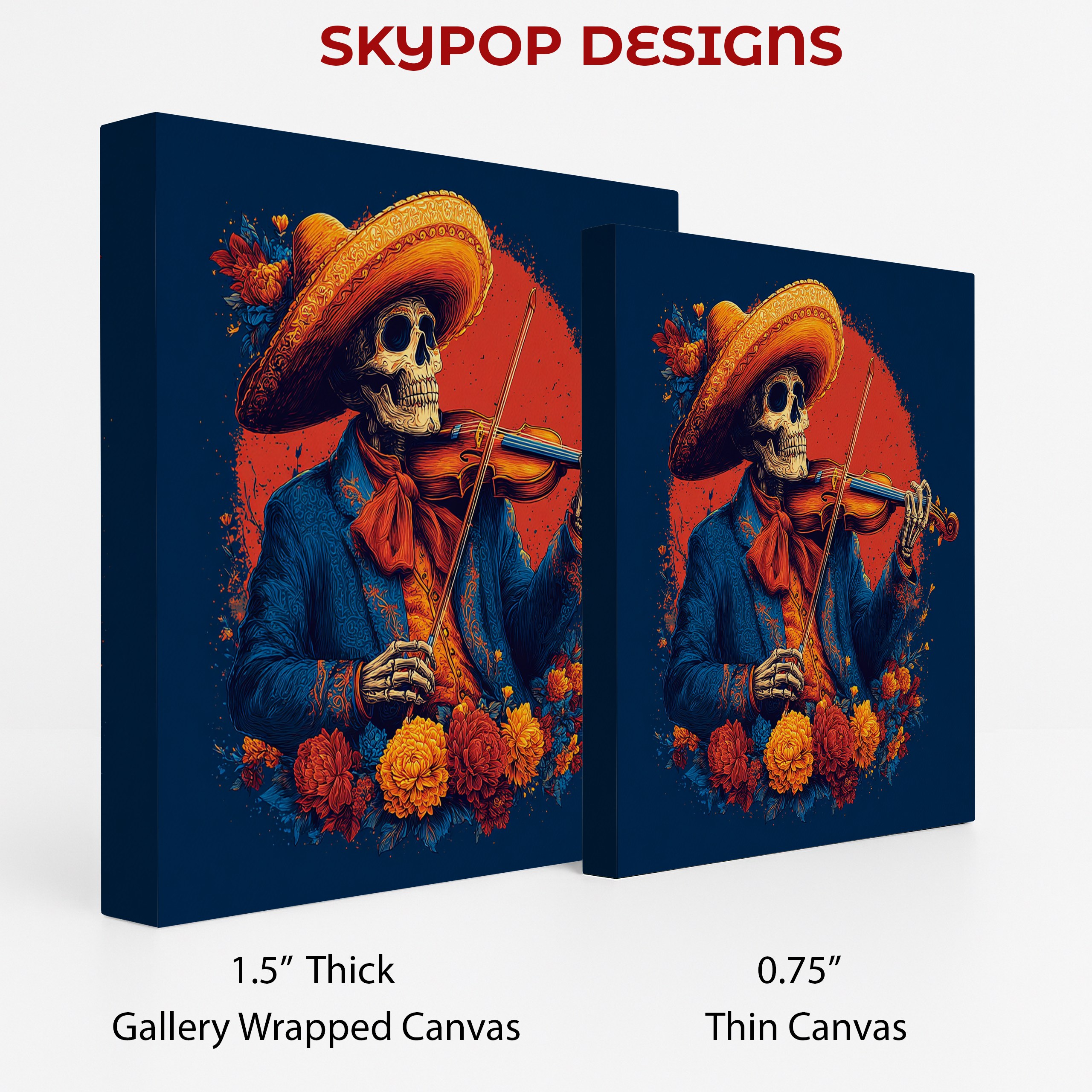 2.jpg Day of the Dead Violinist Art