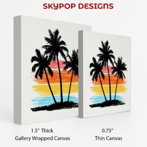 Tropical Sunset Palm Trees Art