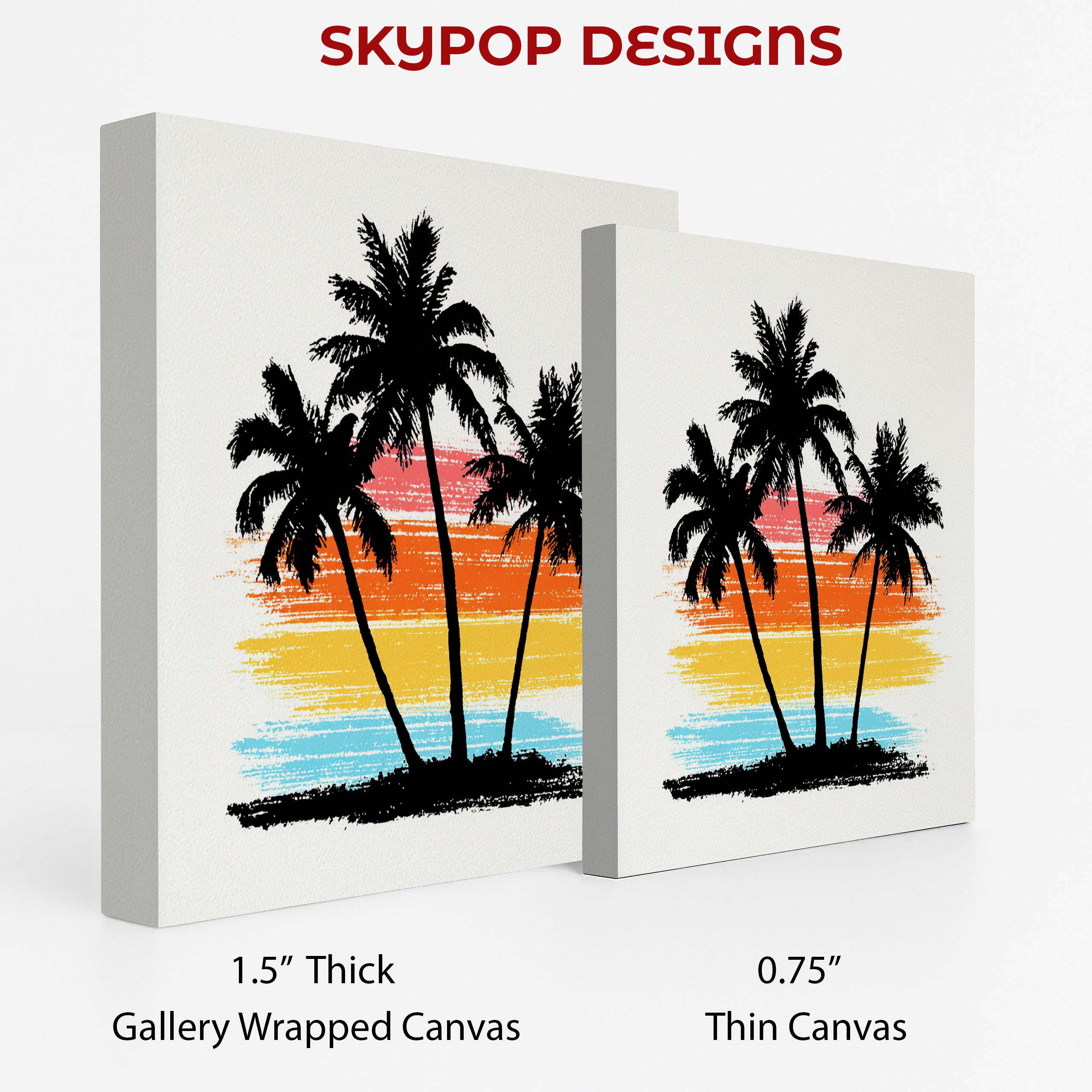 2.jpg Tropical Sunset Palm Trees Art