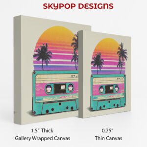 Retro Sunset Cassette Art