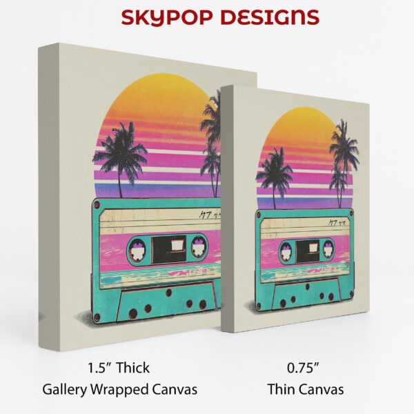 Retro Sunset Cassette Art