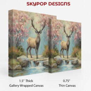 Deer Cherry Blossom Art