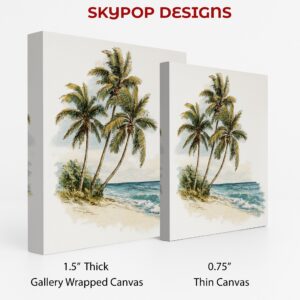 Tropical Beach Palm Trees Art