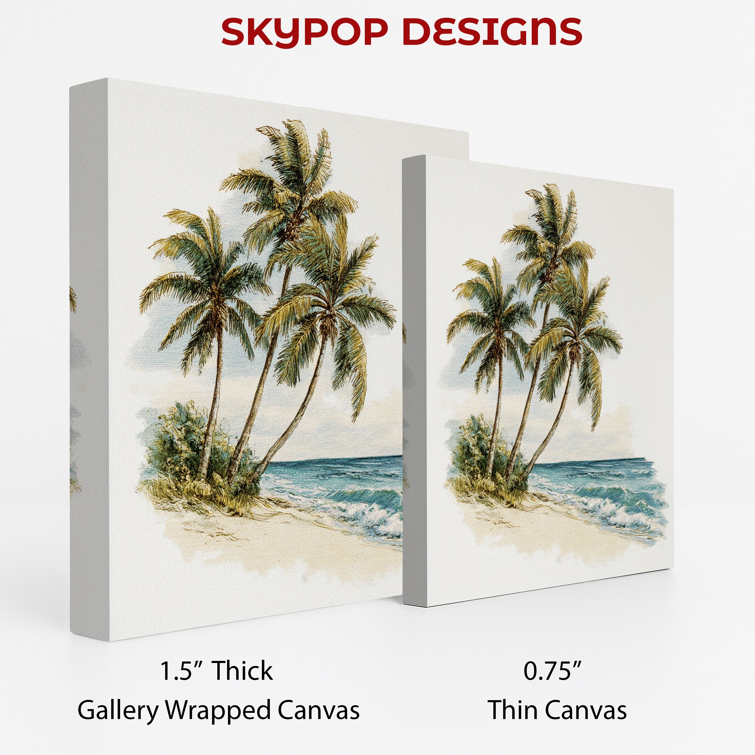 2.jpg Tropical Beach Palm Trees Art