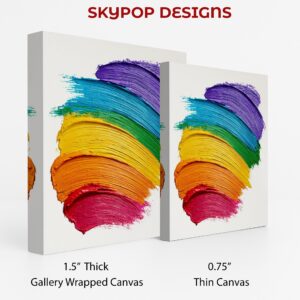 Rainbow Brush Strokes Art