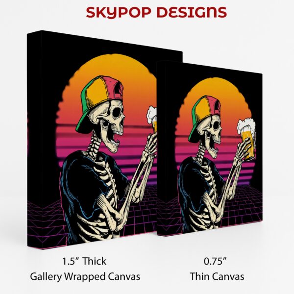Retro Skeleton Beer Art