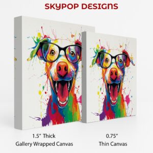 Colorful Dog Glasses Art