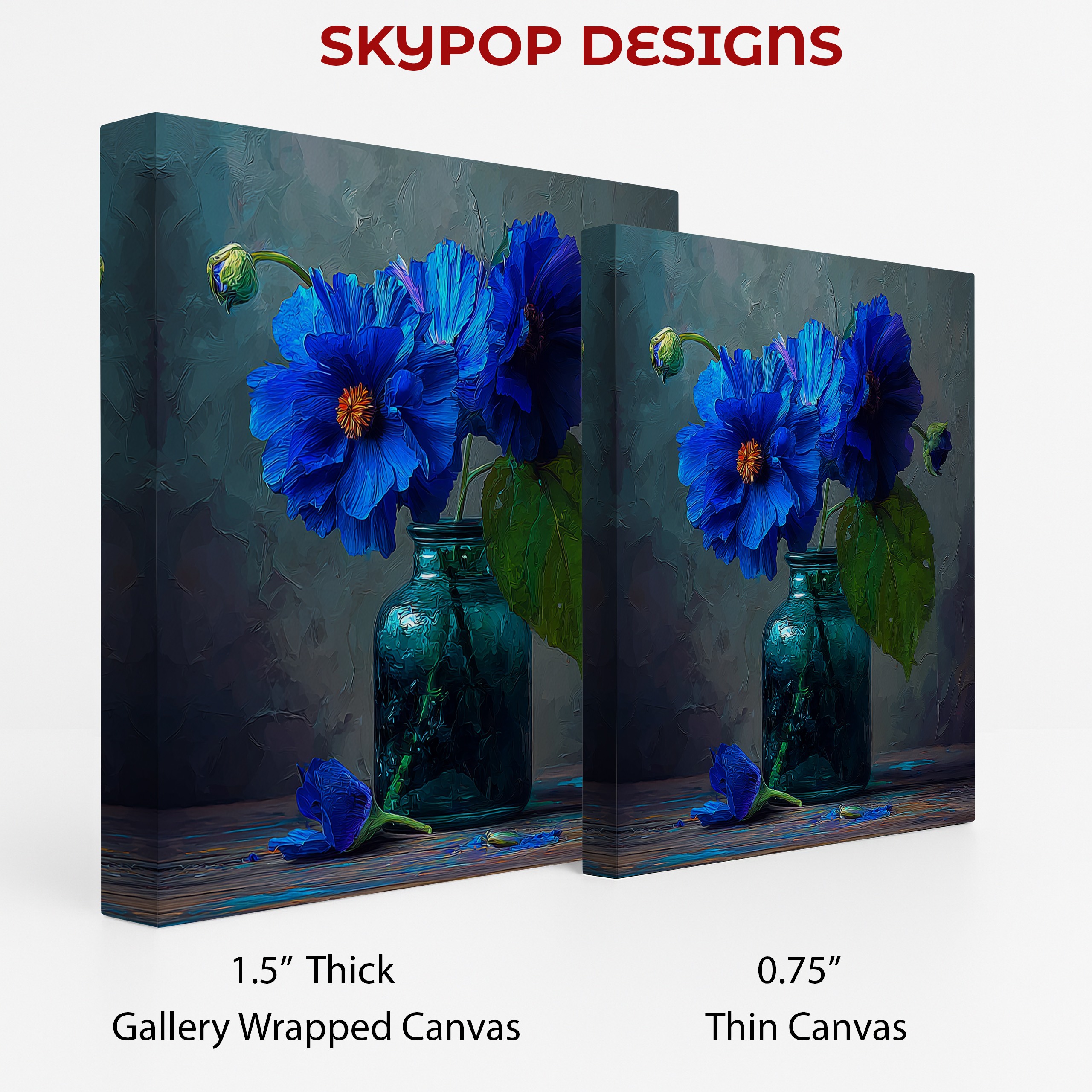 2.jpg Deep Blue Floral Art