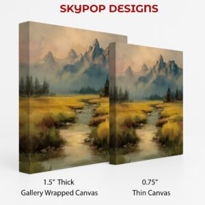 Mountain Stream Landscape Art