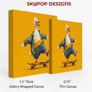 Skateboarding Duck Art