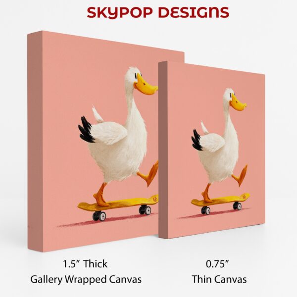 Duck Skateboarding Art