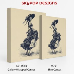Dancing Skeleton Lady Art