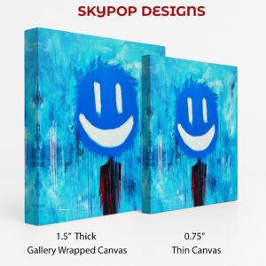 Blue Smiley Face Art