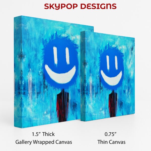 Blue Smiley Face Art