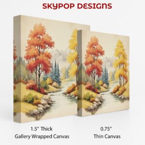 Autumn Stream Landscape Art