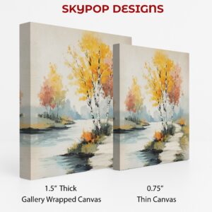 Autumn Birch Trees Art