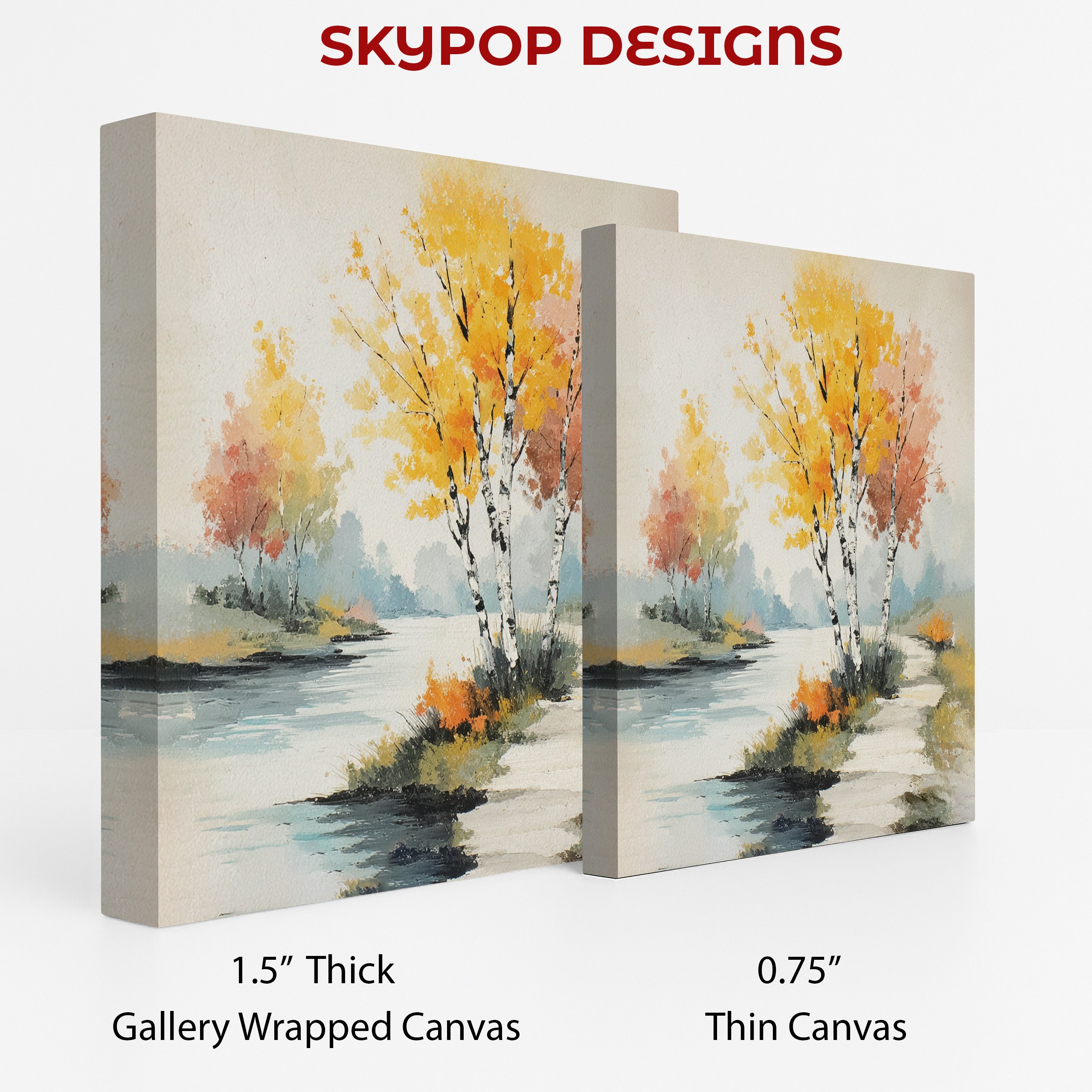 2.jpg Autumn Birch Trees Art
