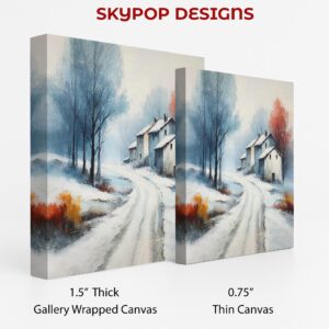 Snowy Country Road Art